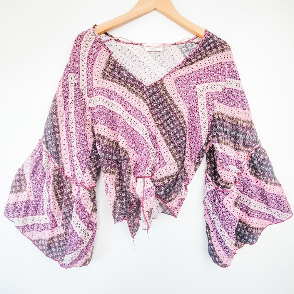 Lavender Field Bell sleeve shirt